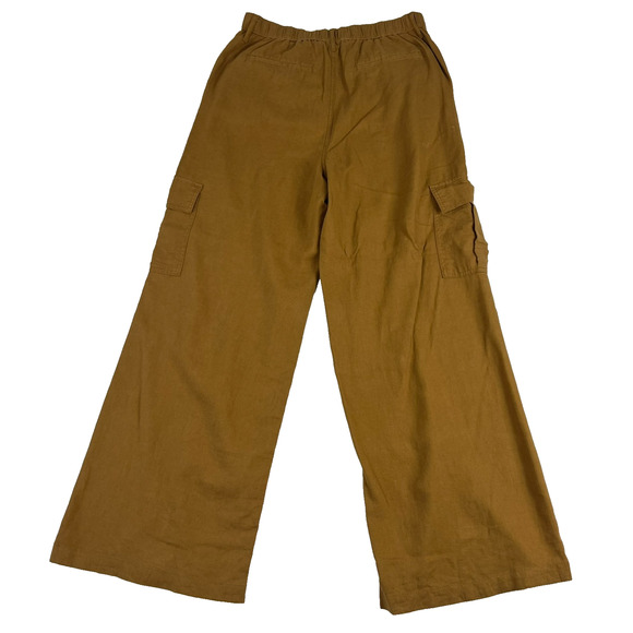 a.n.a Cargo Pants Women's 12 Brown High Rise Wide Leg - Picture 2 of 6